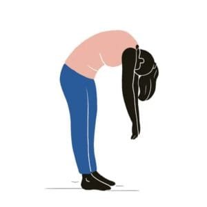 Schéma de la position pour le premier exercice du parcours bien-être du Lac Daumesnil