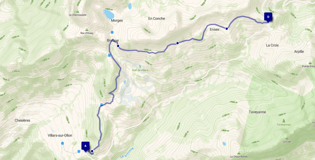 Parcours bien être col de la Croix - Villars sur Ollon