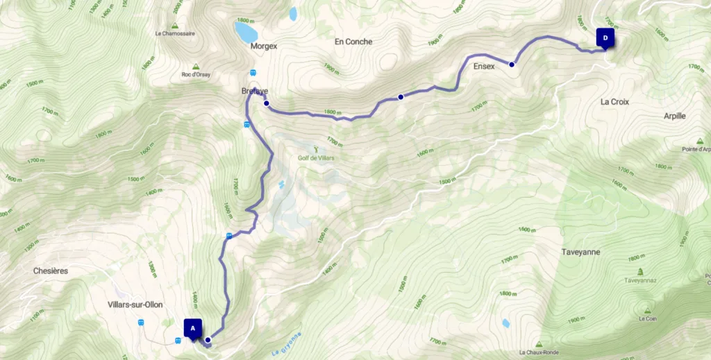 Parcours bien être col de la Croix - Villars sur Ollon